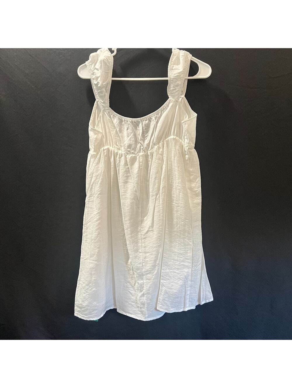 NWT SHEIN EZwear Women L White Ruffle Strap Tie Waist Sundress